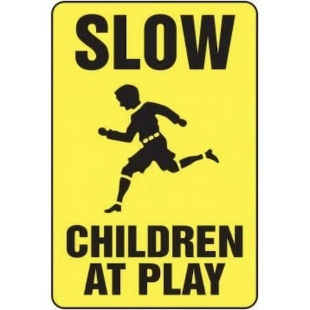 Accuform SAFETY SIGN SLOW  CHILDREN AT PLAY MVHR547VP MVHR547VP